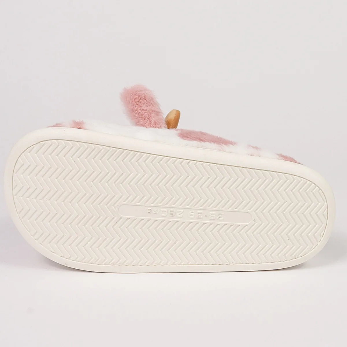 Women's Fluffy Cow Slippers | Cute Plush Winter House Shoes