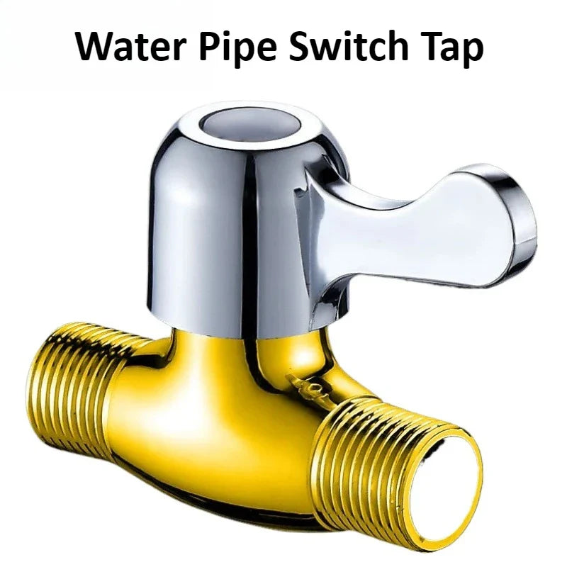 Copper Straight Valve 4-Point Thread Water Stop Tap | Toilet
