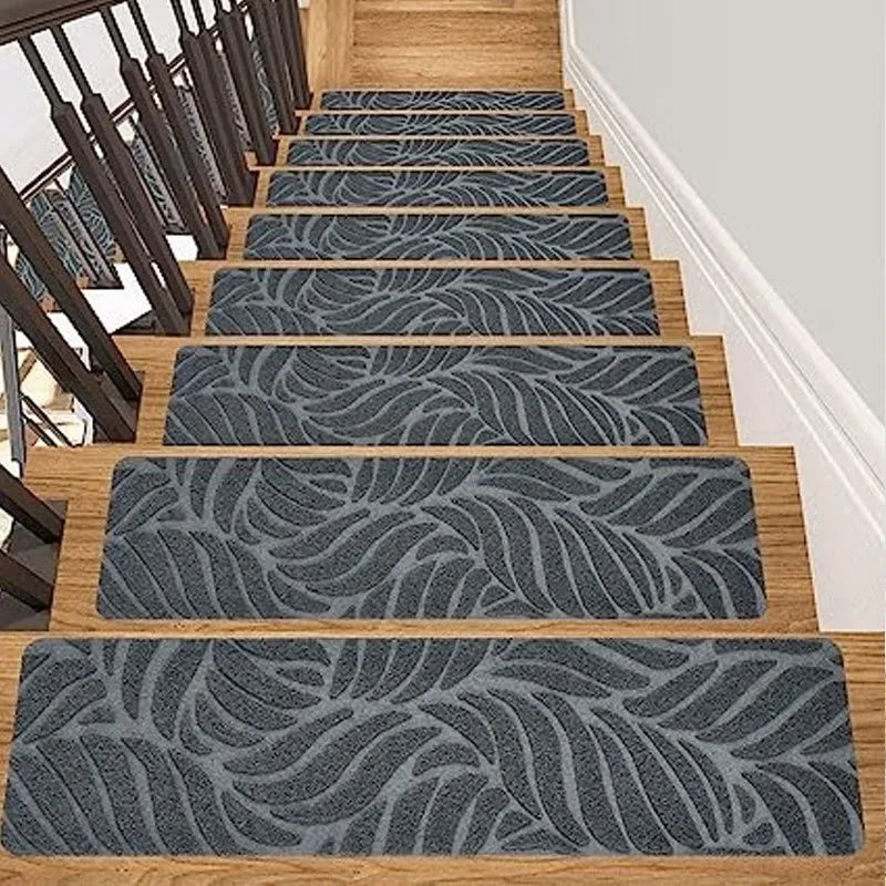 Non-Slip Staircase Mat Stair Carpet Treads Stair Pads Rug Tread Safety for Kids Elders and Dogs Home Hospistal Indoor Use Peaceful Pleasures Health and Wellness Style B Grey 20W 76L cm 1pc