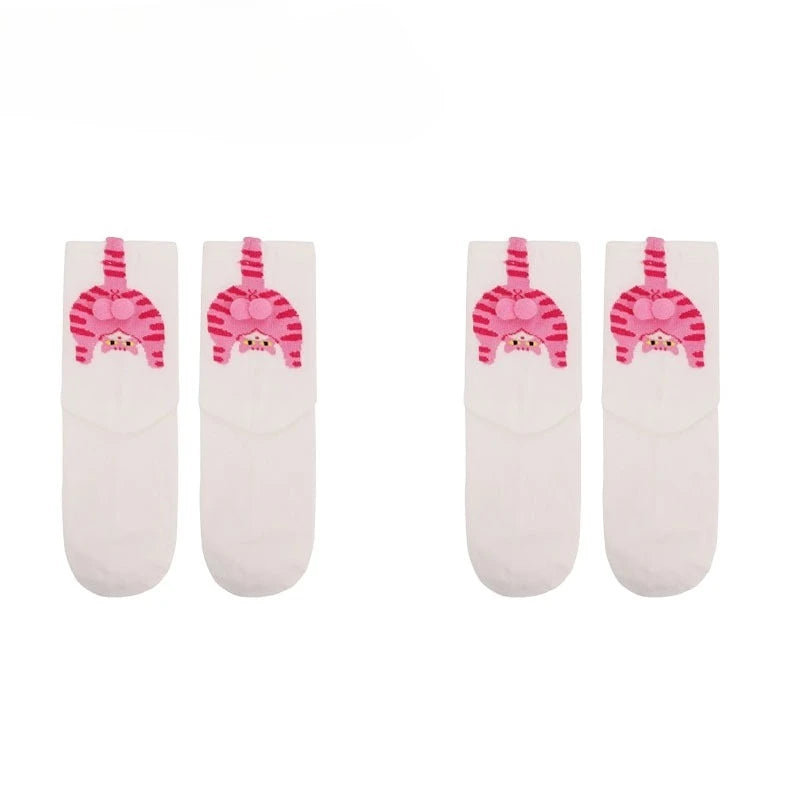 3D Cat Butt Cartoon Socks – Funny Novelty Cotton Mid Socks