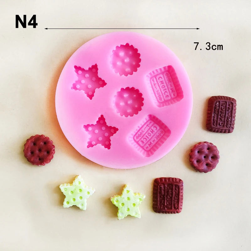 Mini Star & Heart Silicone Fondant Mold | Cake Decorating