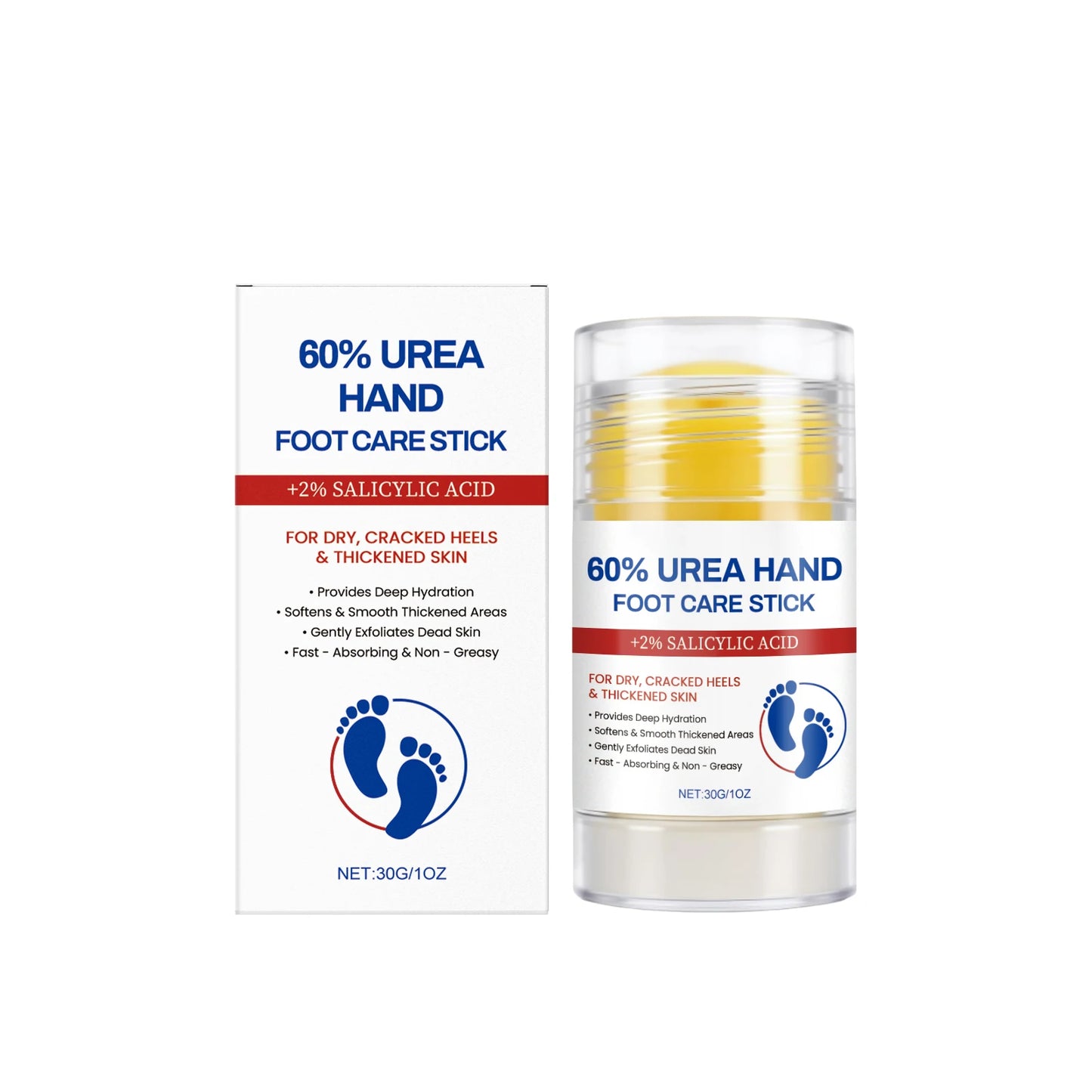 Hand Foot Moisturizing Stick Anti-Cracking Feet Exfoliating Removal Dead Skin Smooth Soft Skin Hand Feet Nourishing Care Balm Peaceful Pleasures Health and Wellness 30g Boxed