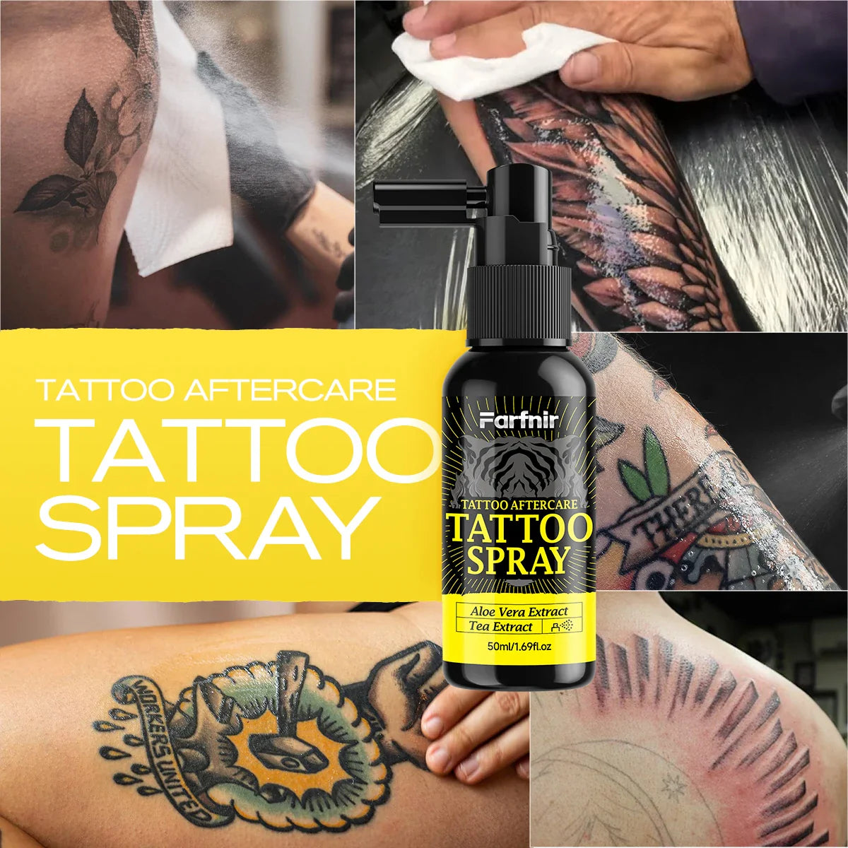 Tattoo Care Spray – Pre & Post Tattoo Color Brightener 50ml