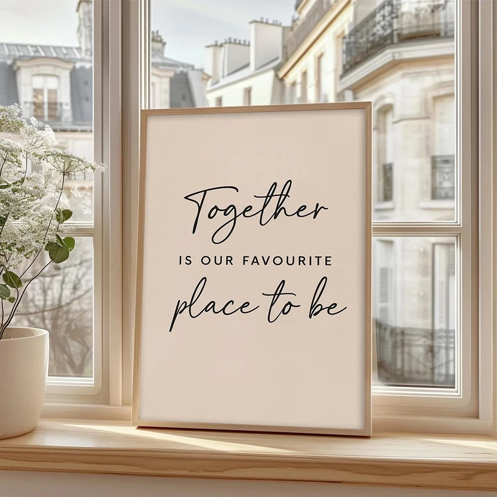 Minimalist Nordic Quote Canvas Wall Art Print | Home Decor