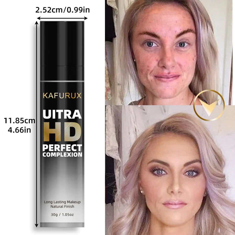 KAFURUX 8-Shade Full Coverage Matte Liquid Foundation 30g