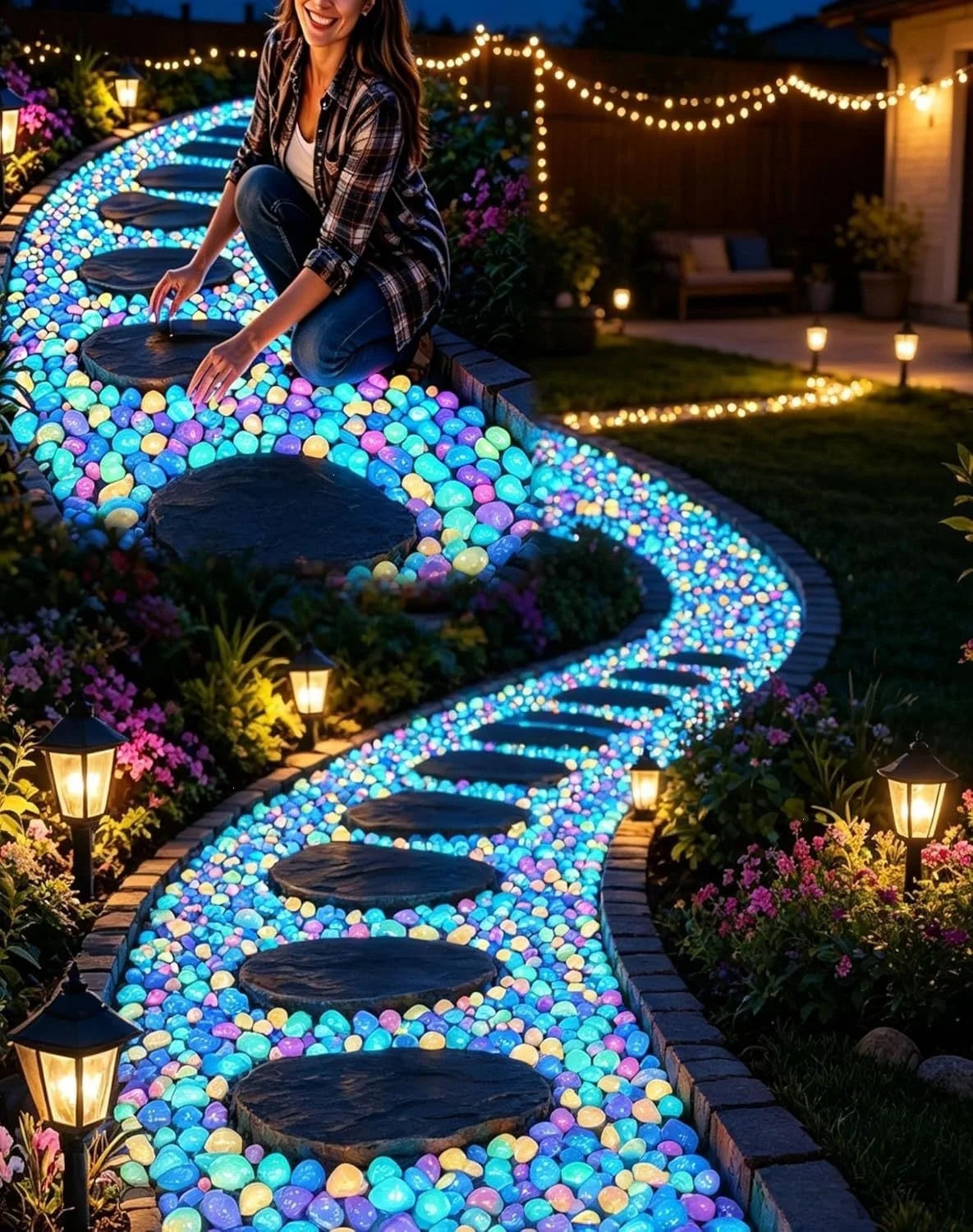 Glow in the Dark Decorative Pebbles | Garden & Aquarium Stones