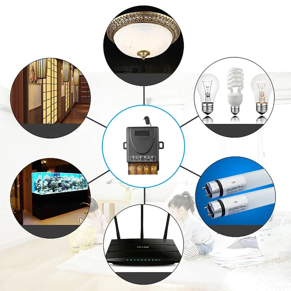 433MHz Wireless Remote Control Switch – AC 240V 30A Relay