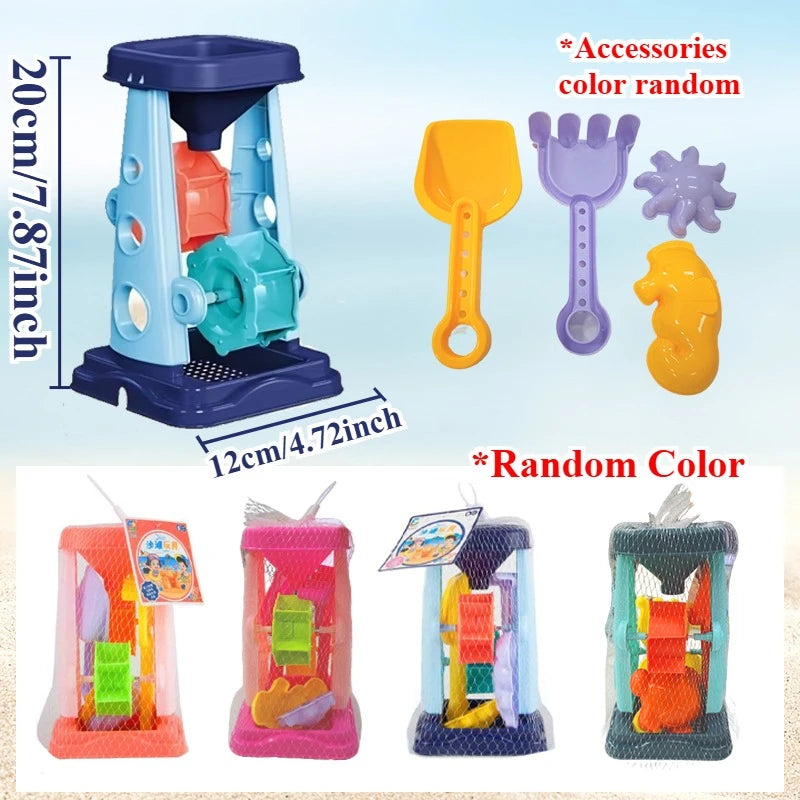 Kids Beach Sand Toy Set – Bucket, Shovel, Rake & Molds