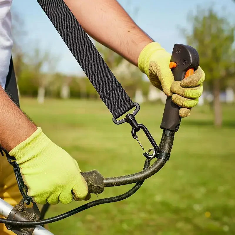 Adjustable Trimmer Shoulder Strap | Breathable Padded Mesh Lawn Care