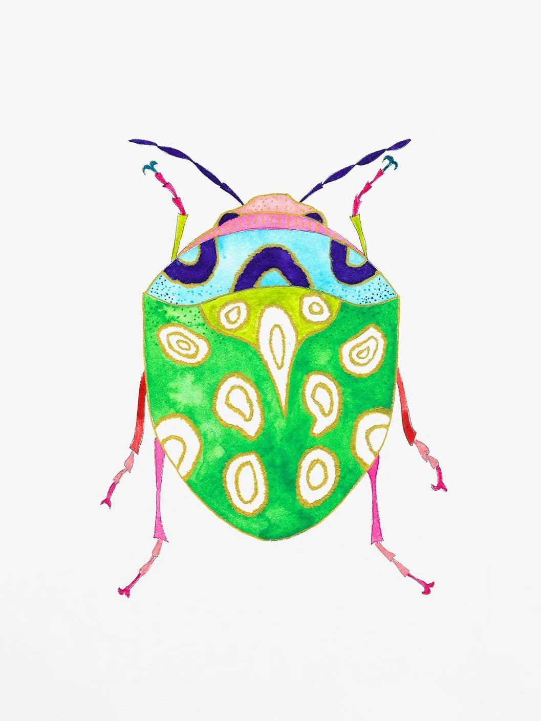 Watercolor Insect Canvas Print | Nursery & Kids Room Wall Art