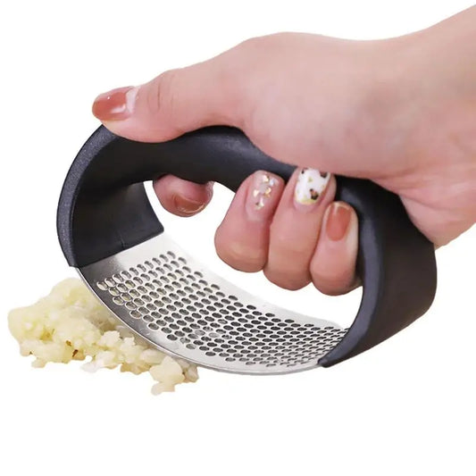 Stainless Steel Garlic Press Crusher Manual Garlic Mincer Chopping Garlic Tool Professional Garlic Mincer Kitchen Accessories Peaceful Pleasures Health and Wellness Default Title