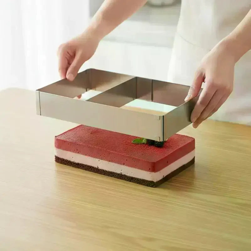 Adjustable Rectangular Cake Mold Ring | Stainless Steel Baking