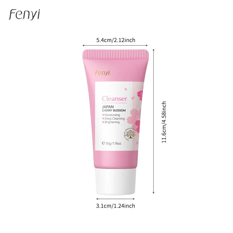 Sakura Foam Facial Cleanser – Brightening & Acne Control 50g Peaceful Pleasures Health and Wellness
