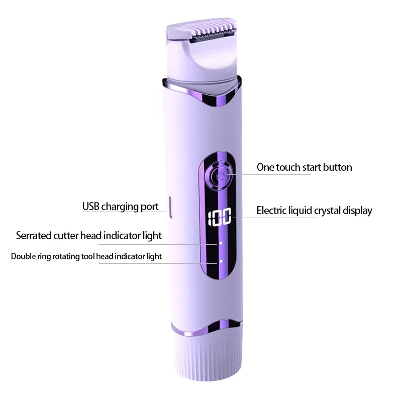 Women's 2-in-1 Electric Shaver & Trimmer – Rechargeable Razor