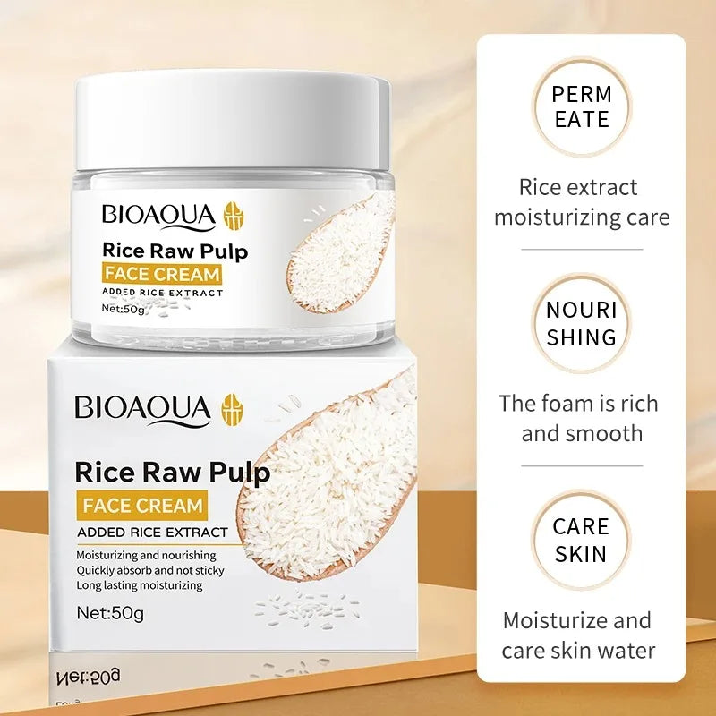 Rice Serum Face Cream – Nourishing Moisturizer & Brightening