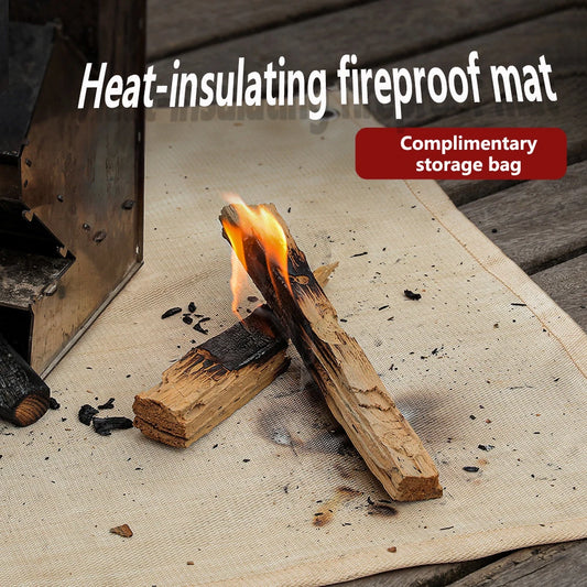 Fireproof Fiberglass Blanket Mat for Camping, BBQ & Fire Pit Fireproof Insulation Mat Peaceful Pleasures Health and Wellness