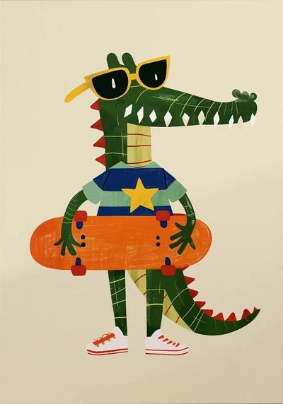 Funny Animal Canvas Wall Art Prints | Kids Nursery Room Decor