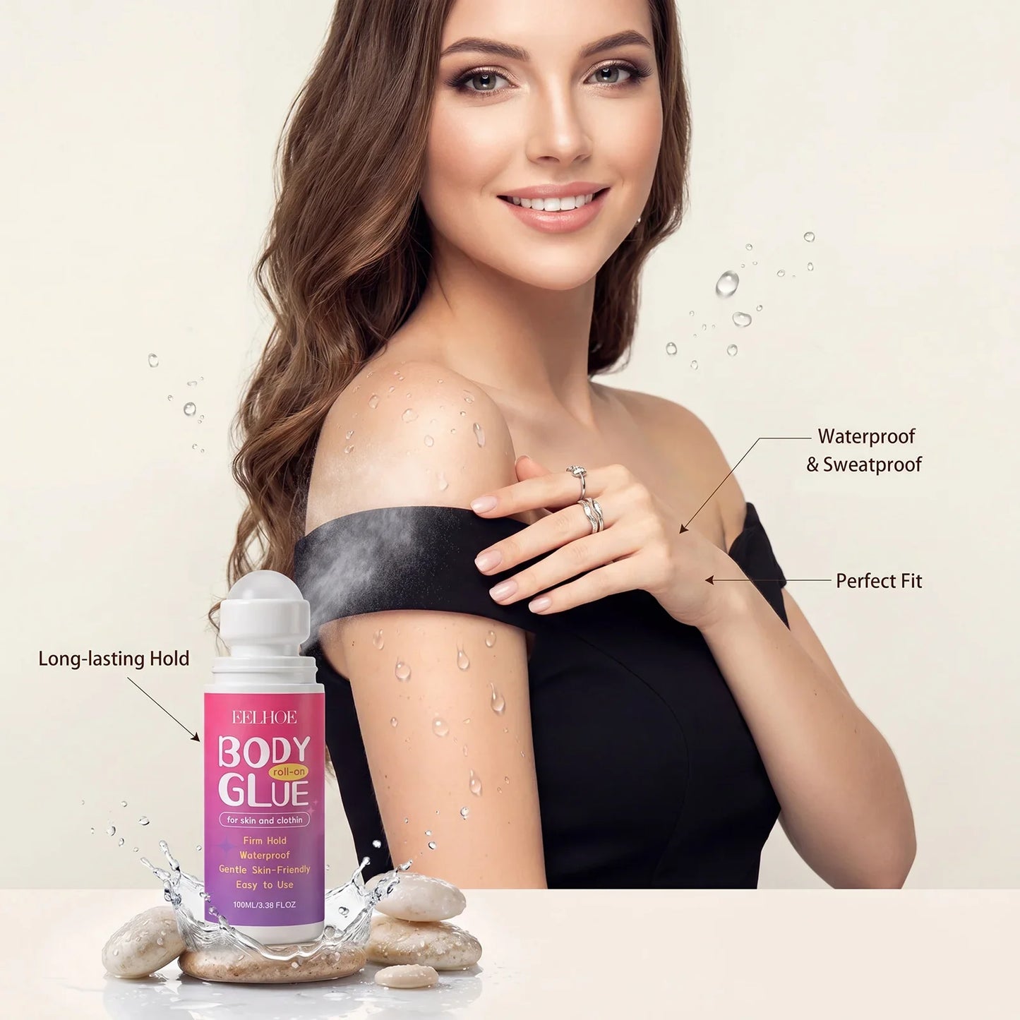 Roller Ball Body Glue – Moisturizing & Non-Sticky | 100ml