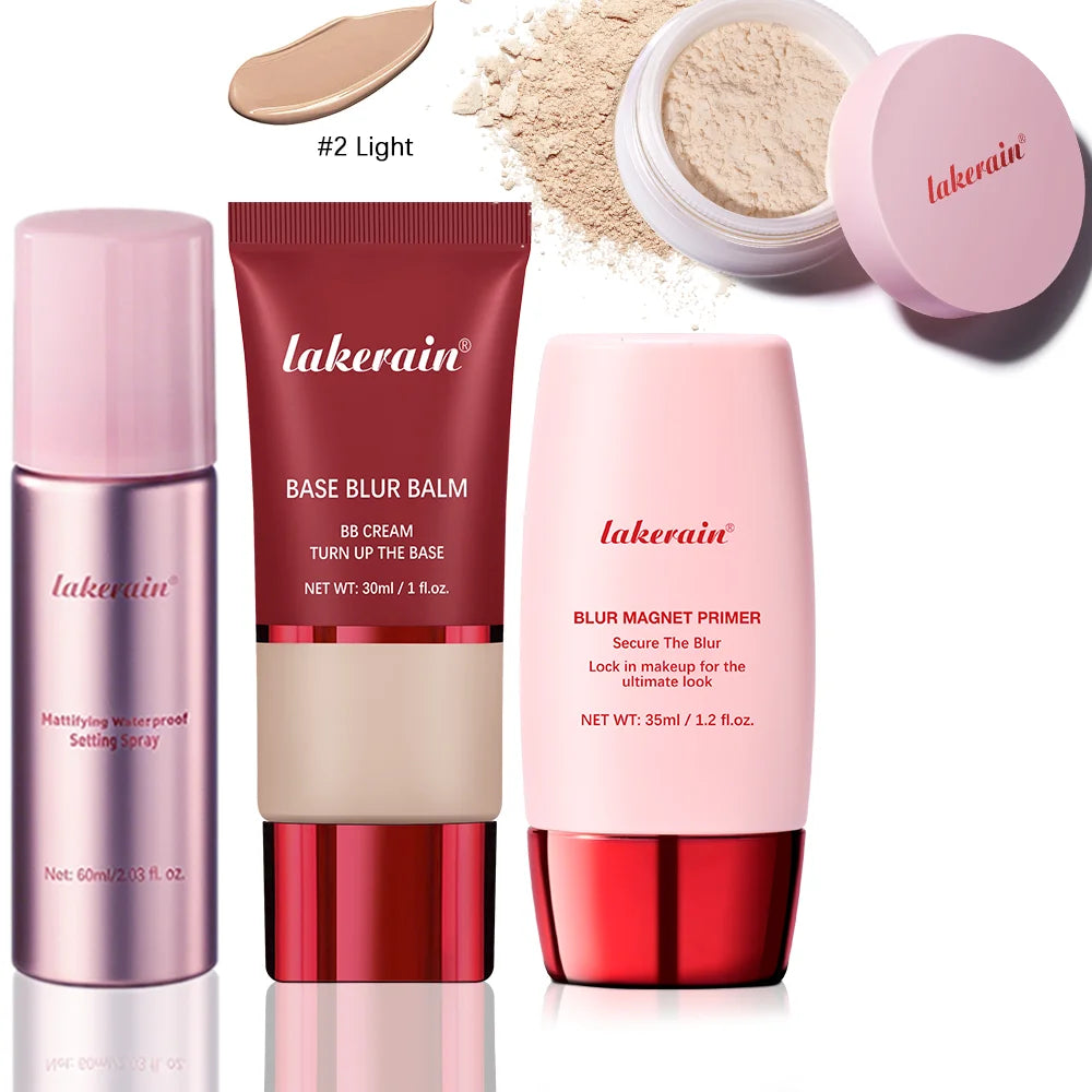 Setting Travel Size Set Ultimate Blurring Setting Powder Mattifying Waterproof Setting Spray Blur Magnet Primer Oil Control 4pc Peaceful Pleasures Health and Wellness 3 medium set1