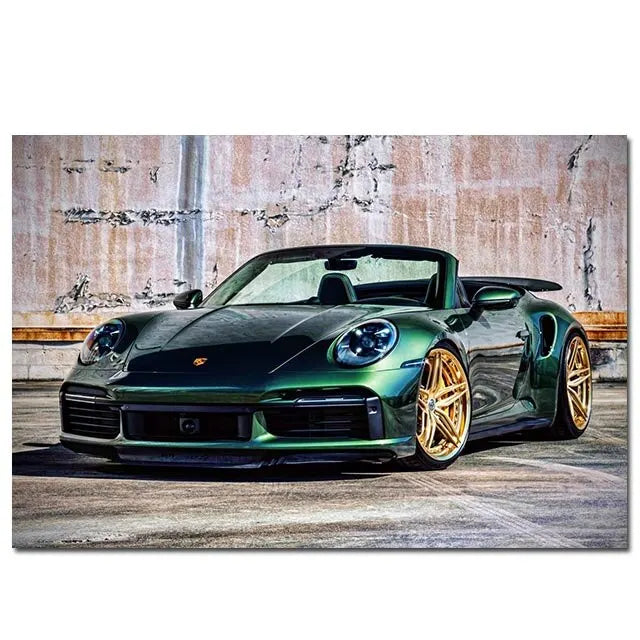 Supercar Canvas Wall Art | Sport Car Poster for Living Room Canvas Wall Art Peaceful Pleasures Health and Wellness 16 50x70cm Unframed