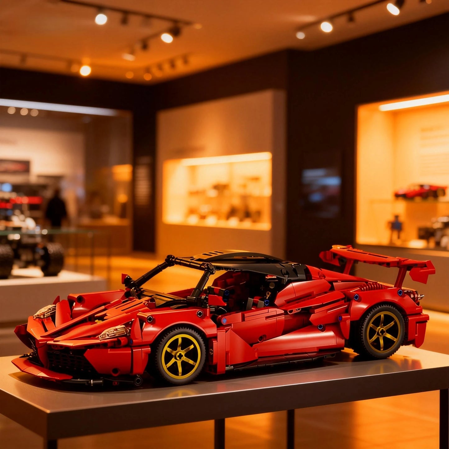 1000+pcs MOC Technical Compatible Ferrari Laferrari Supercar Building