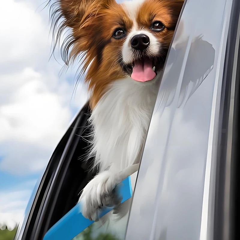 Dog Car Window Chin Rest Foam Cushion 25cm – Blue