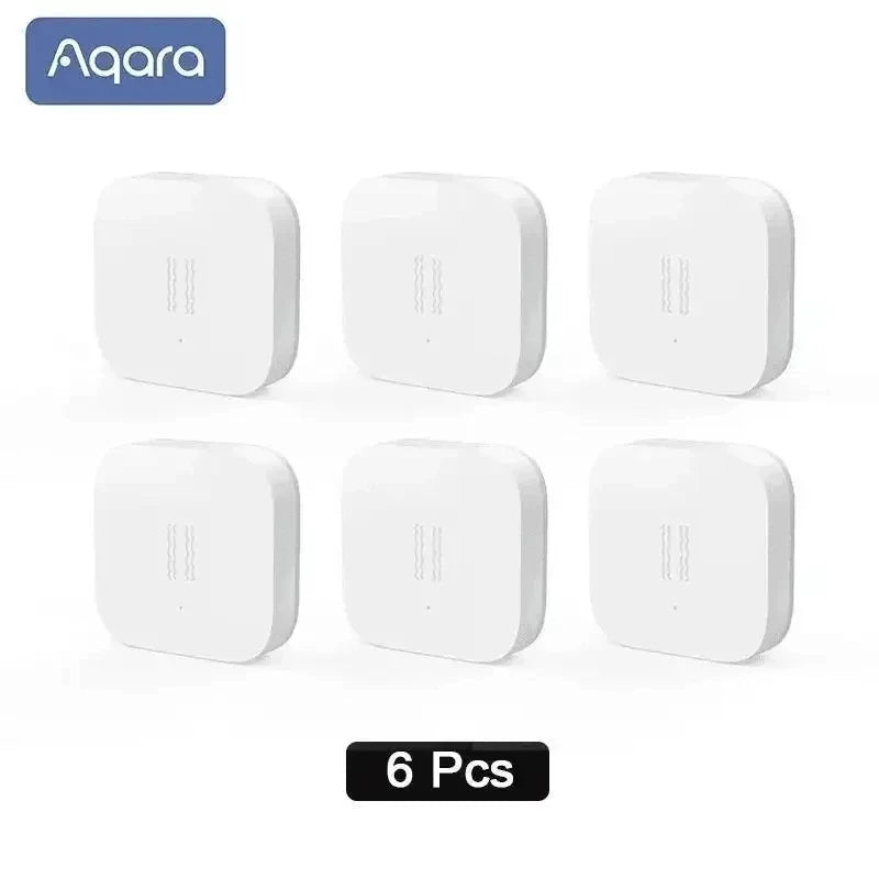 Aqara Smart Vibration Sensor Zigbee Motion Shock Sensor Detection Alarm Monitor Built In Gyro For Xiaomi Mijia Homekit Smarthome Peaceful Pleasures Health and Wellness 6Pcs Vibraton Sensor