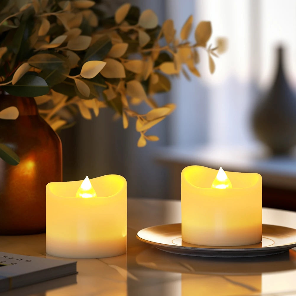 LED Tea Lights with Remote Control lameless Tealights Candles Battery Operated Flickering Tea Lights for Christmas Halloween Dec Peaceful Pleasures Health and Wellness