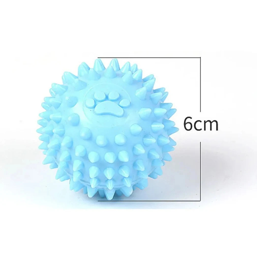 Interactive Rubber Chew Ball Dog Toy – Cleans Teeth & Durable