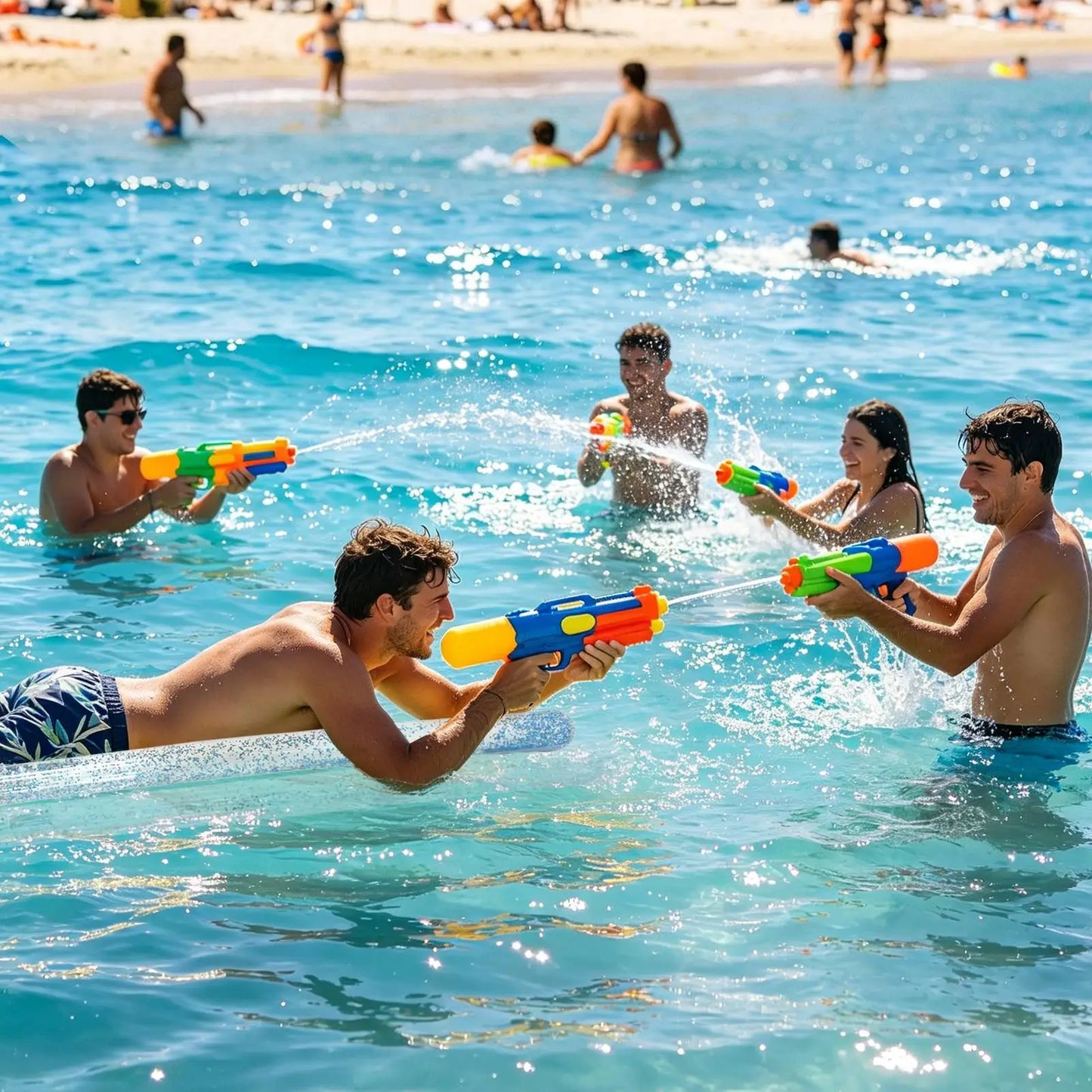 Inflatable Float Noodle Blow Up Floating Tube Toy for Adults Teens Kids Family Beach Lake Pond Swimming Pool Water Entertainment Peaceful Pleasures Health and Wellness