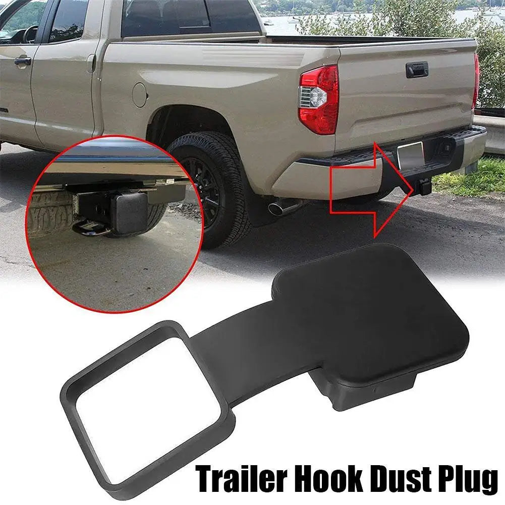 Tow Plug Tube Cap Protector Waterproof Trailer Hitch Cover Dustproof 2 Inch Receiver Auto Square Plug Tow Hook Cover Peaceful Pleasures Health and Wellness