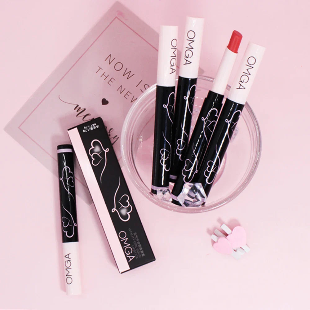 OMGA Vitality Girl Solid Lip Gloss Set – 4 Vibrant Colors