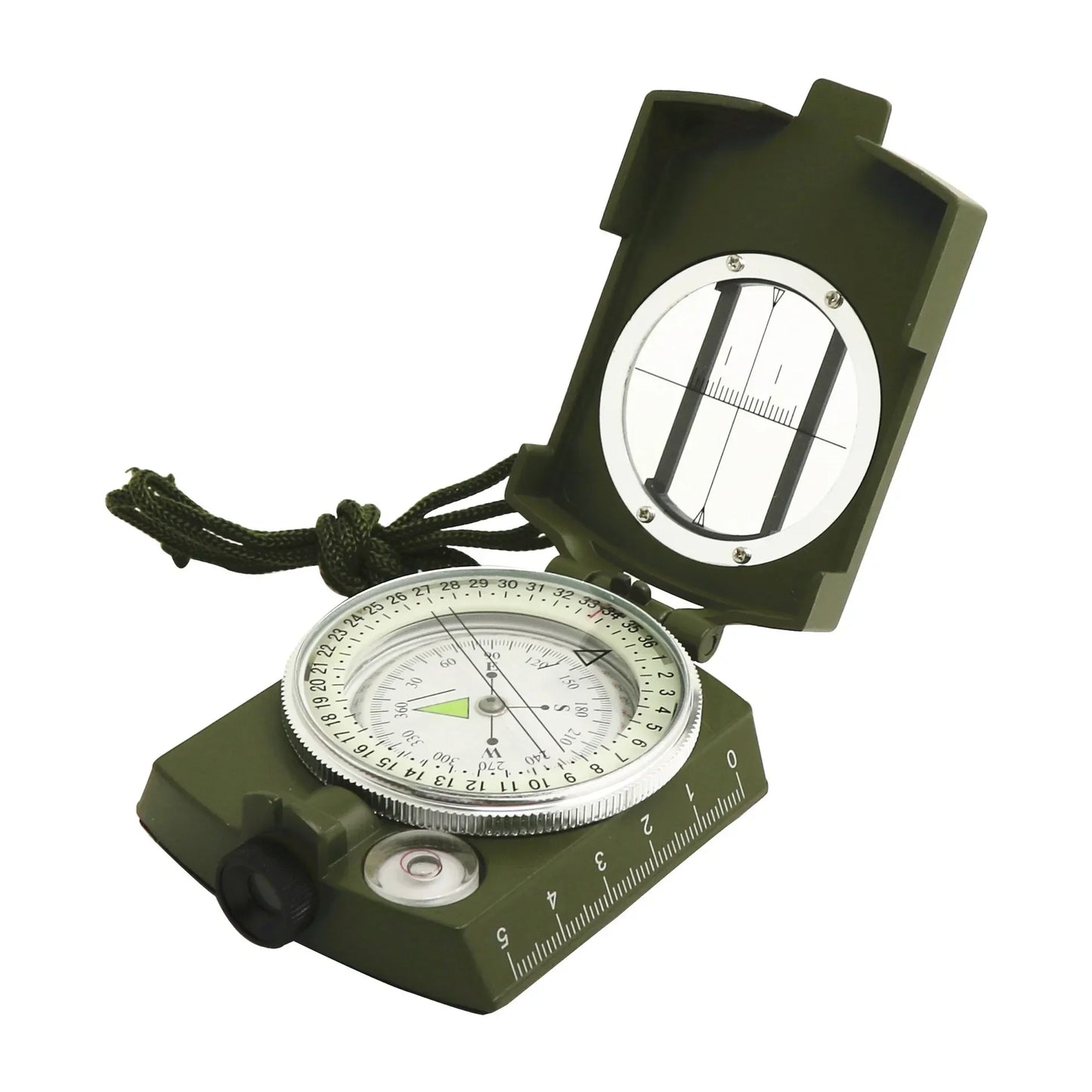 K4580 Military Compass | Multifunctional Outdoor Survival Tool Military Survival Compass Peaceful Pleasures Health and Wellness green