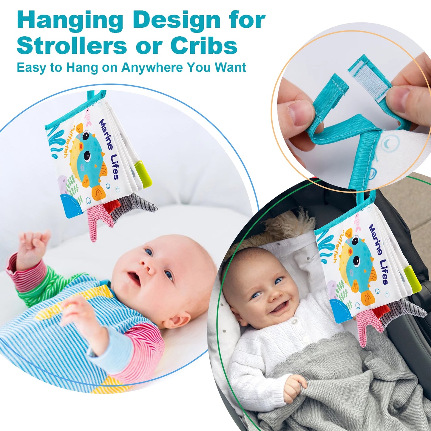 3D Visual Tail Cloth Book Soft Rustle Sound Baby Tear Resistant