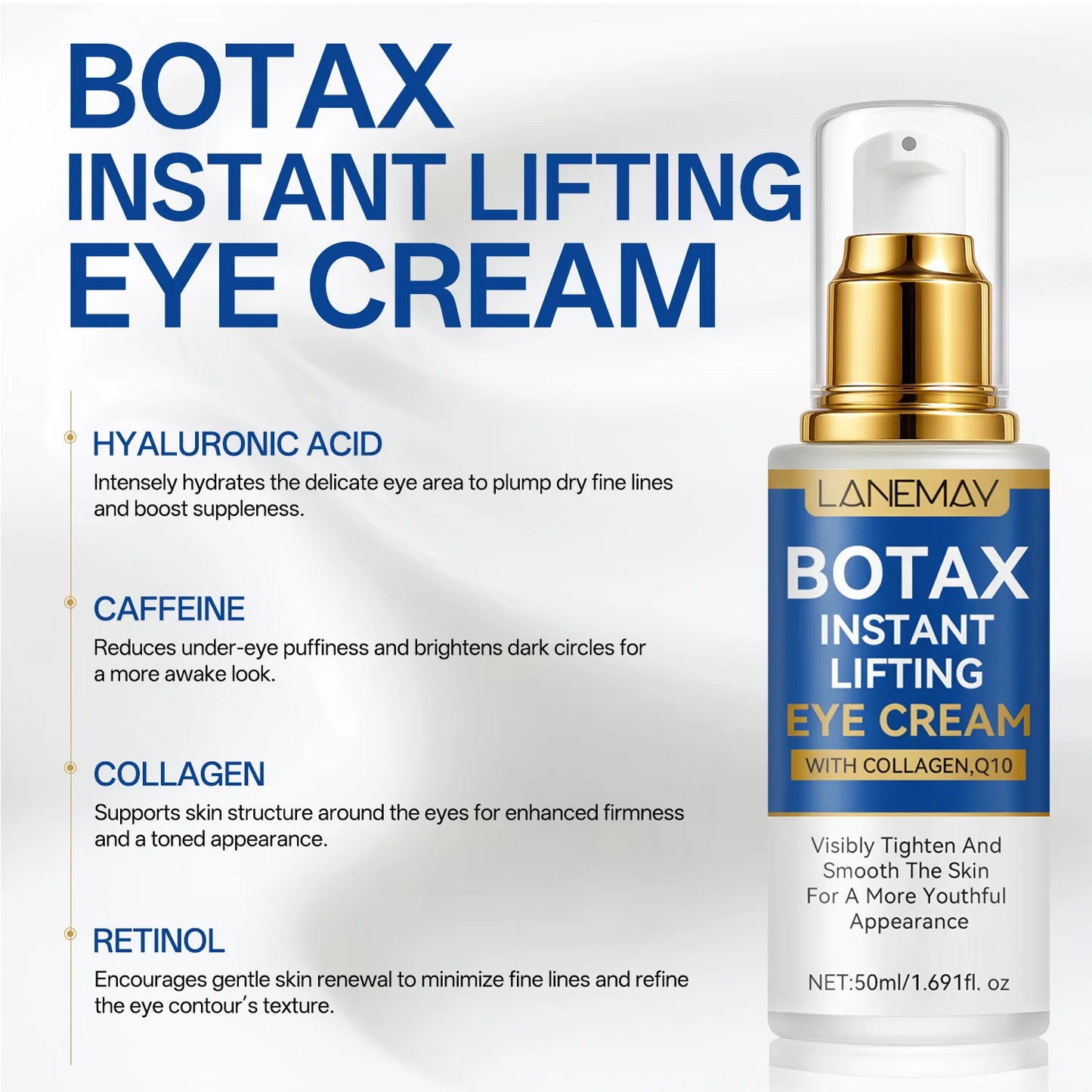 Botax Instant Lifting Eye Cream – 24H Hydration, Anti-Aging 50ml