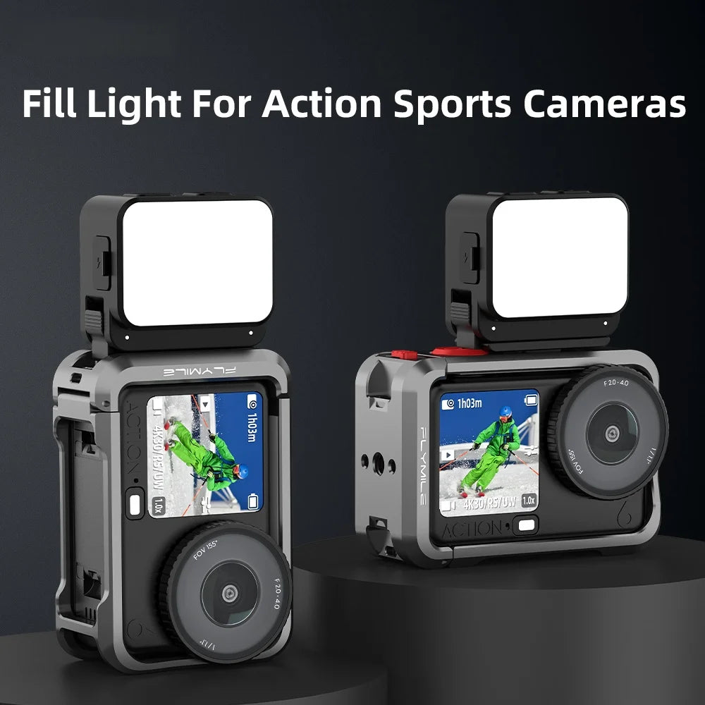 4-Level Adjustable Light Smooth 4-Step Dimming For DJI OSMO ACTION 6 Fill Light Selfie Lighting Photography Accessory Peaceful Pleasures Health and Wellness
