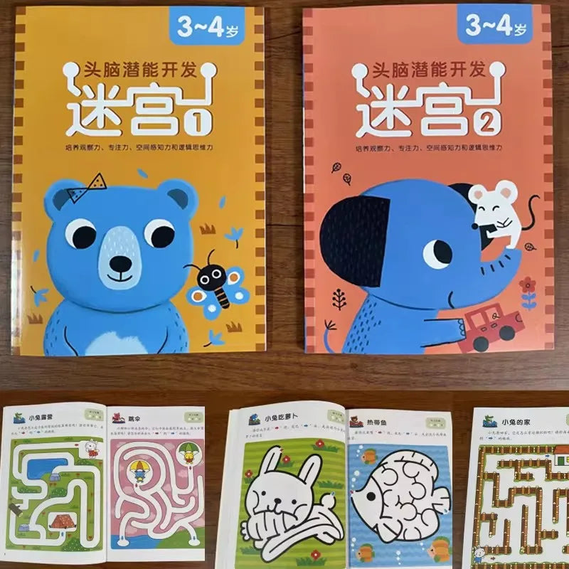 Preschool Maze Puzzle Book 2 Books Brain Potential Development