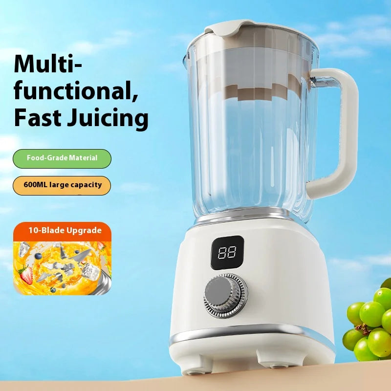 New Home Blender 10 Blades 3000mAH Multifunctional Juicer Ice Crusher Juice Extractor High Juice Rate Kitchen Tools Peaceful Pleasures Health and Wellness