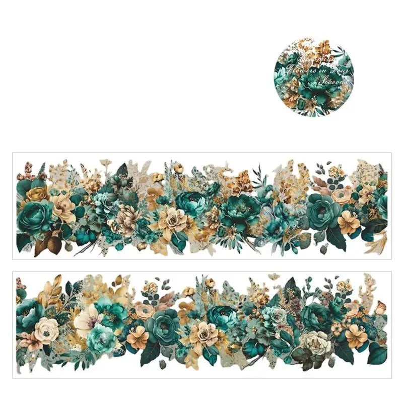 Floral PET Decorative Tape Roll 2m | Flower Series Craft Tape