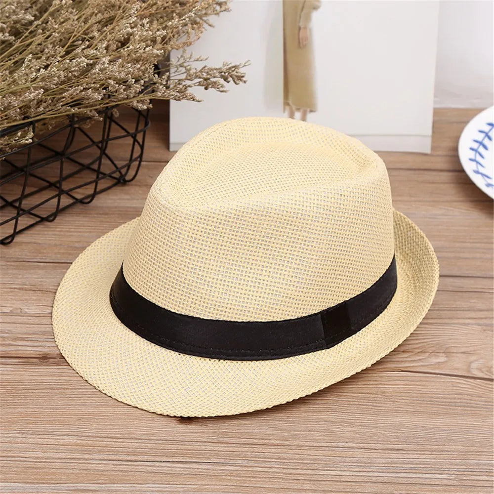 Kids Large Brim Straw Sun Hat – Beach Panama Summer Hat