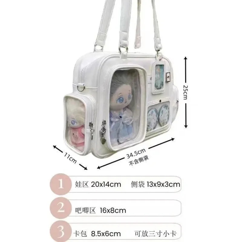 New Concert Hidden Light Tag Bag Ita Bag Crossbody Bags Large Shoulder Bag Y2K Shoulder Bag for Women Itabag Handbag Student Bag Peaceful Pleasures Health and Wellness