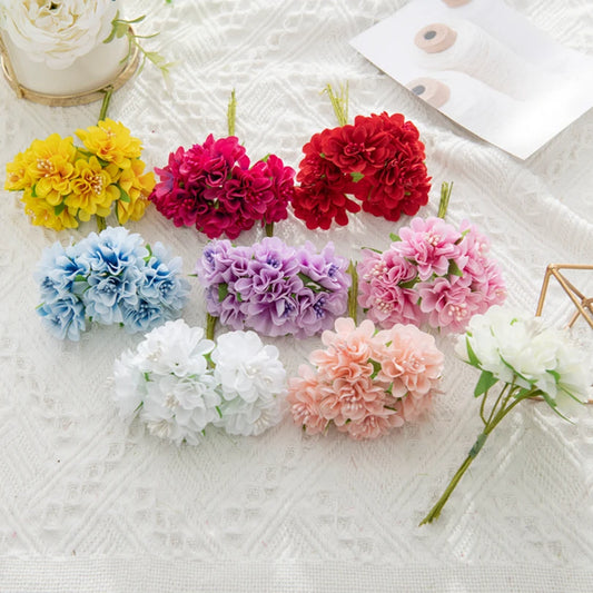 Artificial Silk Carnation Mini Bouquet 2/4pcs | Wedding Decor Artificial Flower Bouquet Peaceful Pleasures Health and Wellness