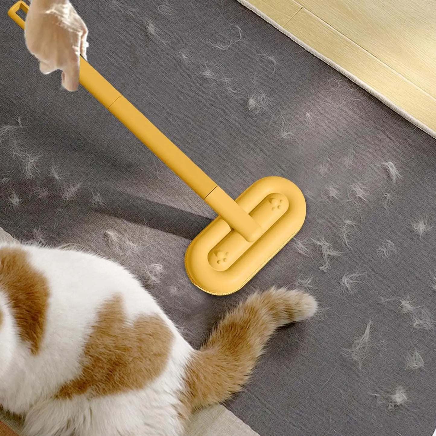 Reusable Long Handle Pet Hair Remover – Dog & Cat Lint Brush