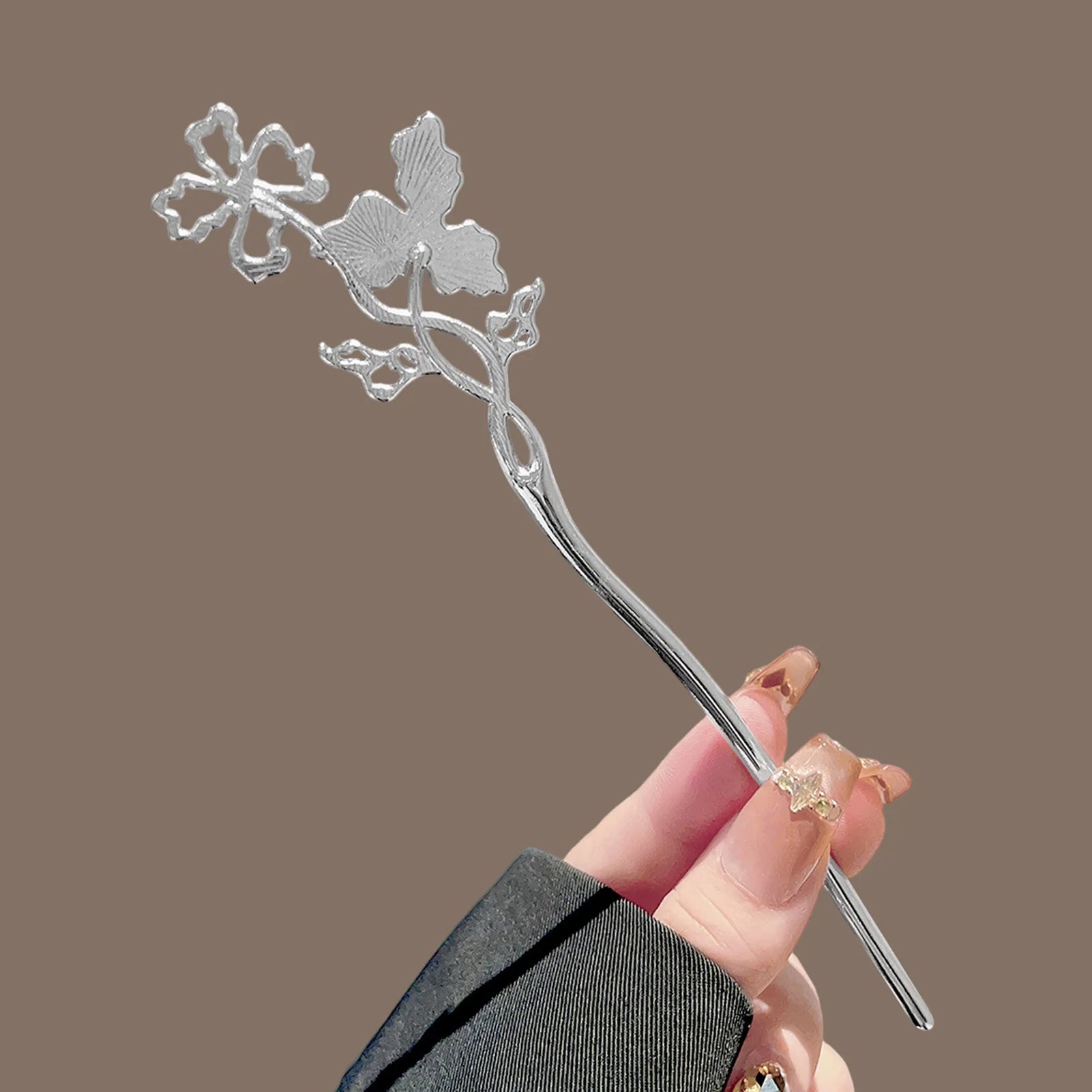 New Chinese Style Alloy Hairpin With Flower Design For Wedding Party Everyday Use Peaceful Pleasures Health and Wellness
