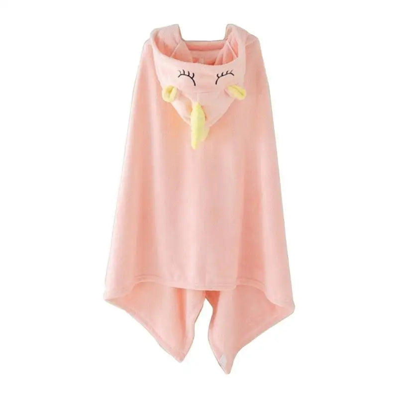 Kids Hooded Bath Towel | Soft Coral Fleece Baby Bathrobe 4–6Y