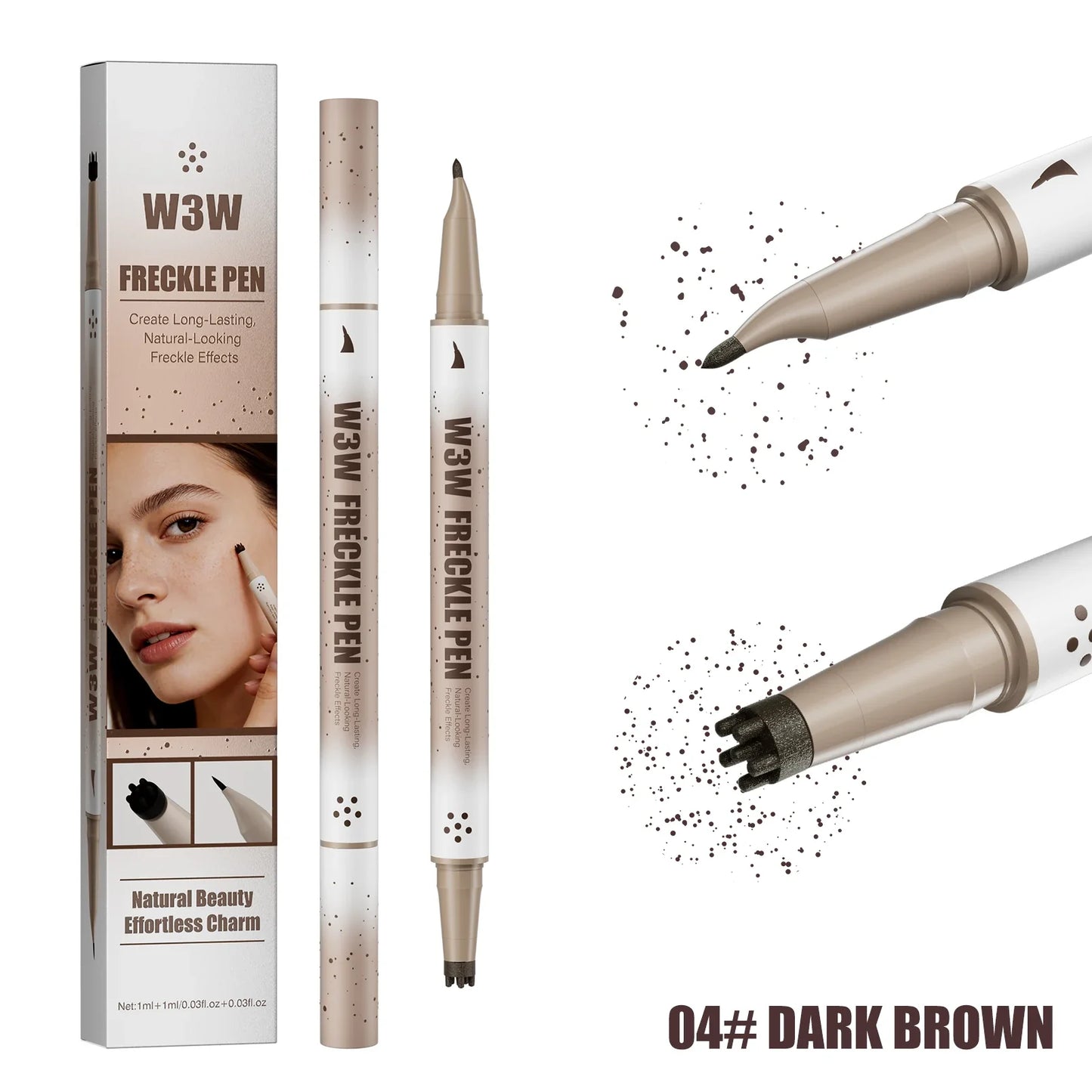 W3W Natural Freckle Stamp Pen – Waterproof & Long-Lasting