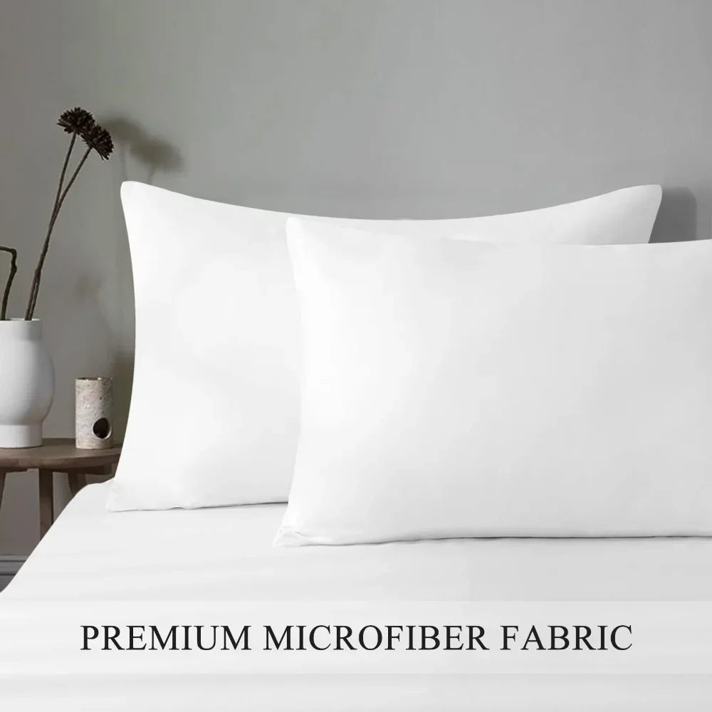 2pcs/set 51*66cm/51*101cm Rectangle Polyester Fabric Pillow Cases For Home/Hotel Pillowcases Solid Color Pillow Covers Peaceful Pleasures Health and Wellness