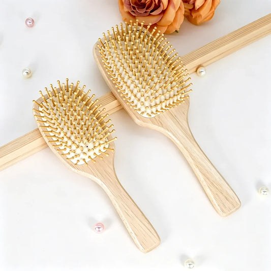 Bamboo Air Cushion Paddle Comb – Scalp Massage & Detangler Hair Paddle Comb Oasis Select