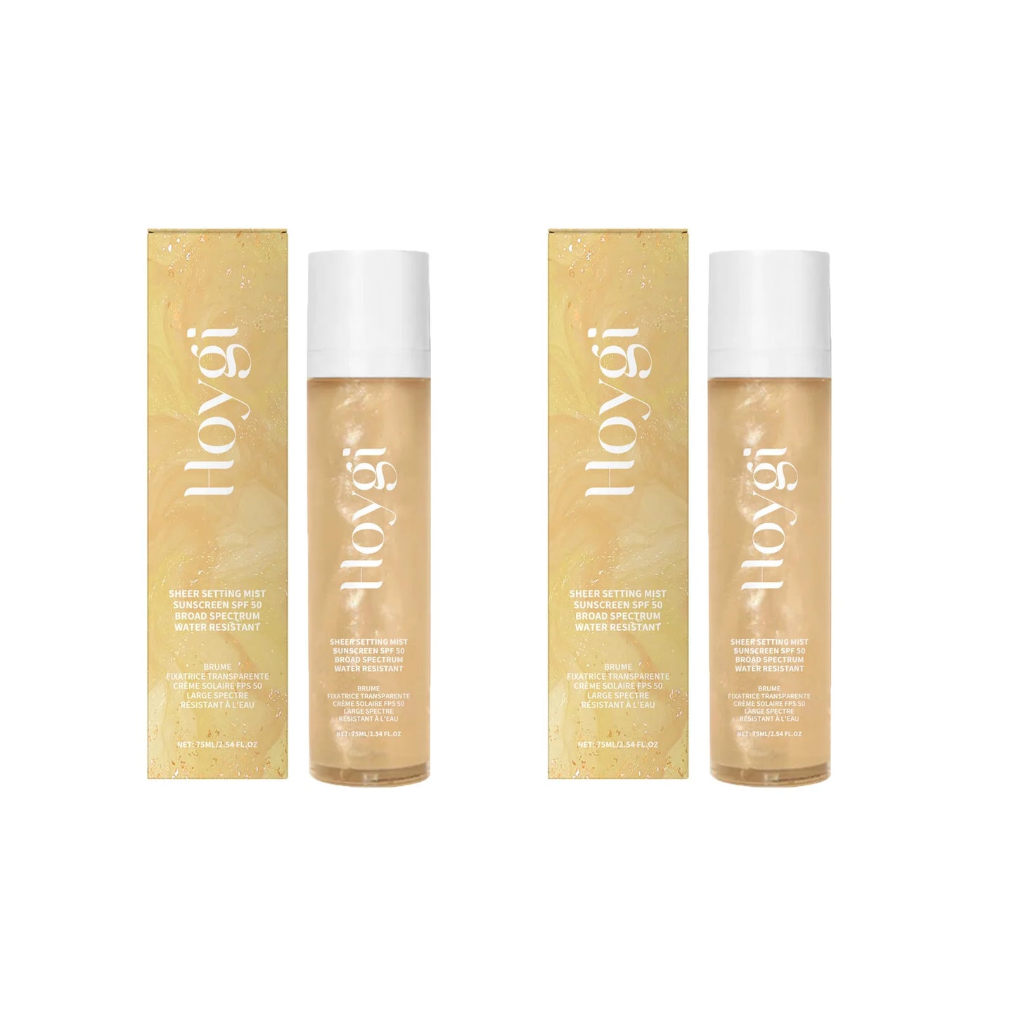 SPF 50+ Makeup Setting Spray – Oil Control & UV Protection Peaceful Pleasures Health and Wellness 2 x 75ml Boxed