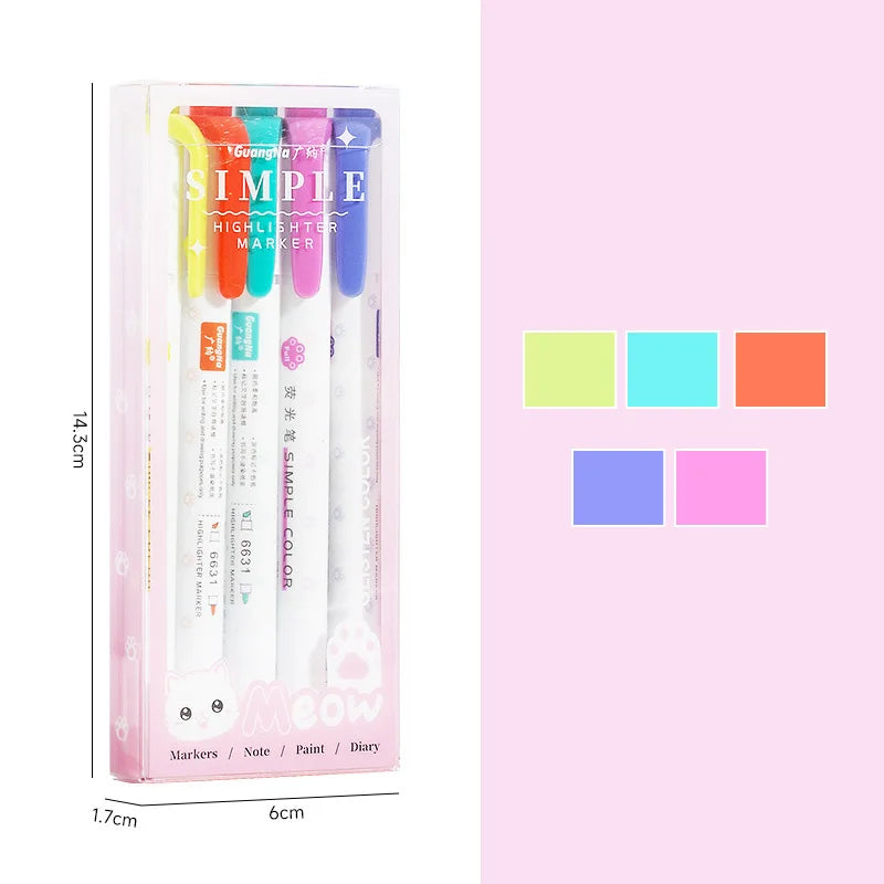 Dual Tip Eye Care Highlighter Pencil Clip Model Learning Focus Marker